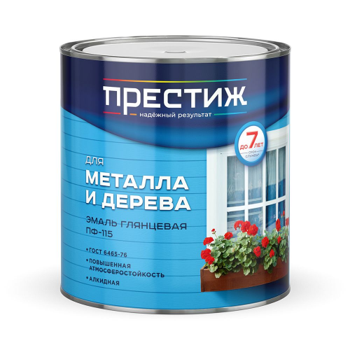 Эмаль ПФ-115 ПРЕСТИЖ цвет зеленый 2,8 л (1/6)