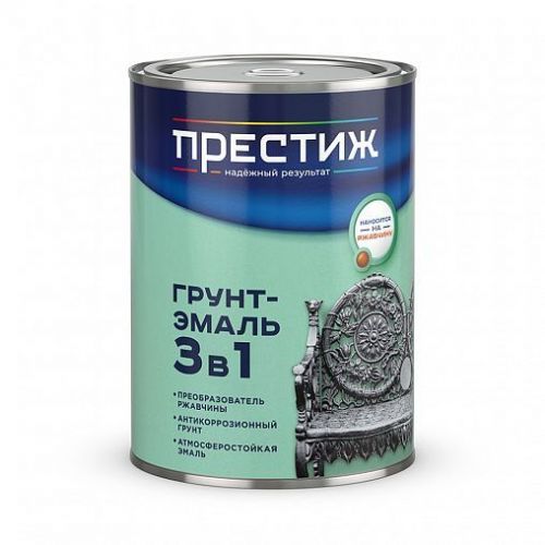 Грунт-эмаль по ржавчине ПРЕСТИЖ цвет желтый 0,9 кг (1/14)