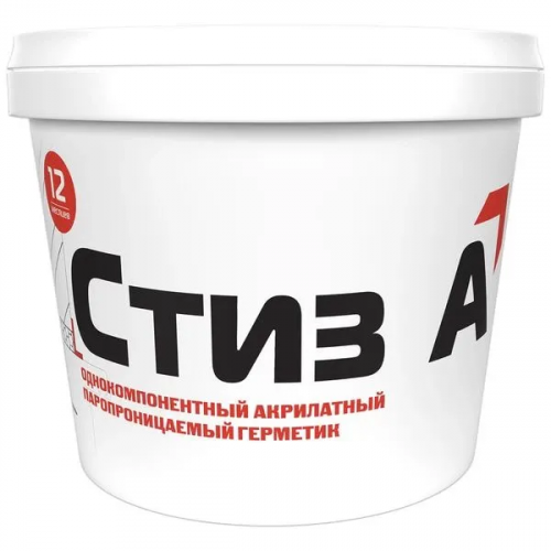 Герметик акрилатный паропроницаемый Сази Стиз А цвет белый 3 кг