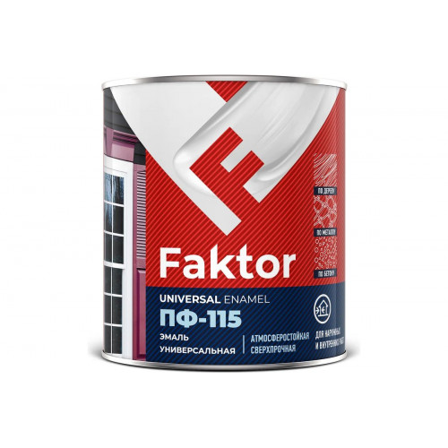 Эмаль алкидная атмосферостойкая Faktor ПФ-115 зеленая 0.8 кг