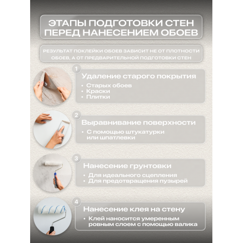 Обои флизелиновые ART&WALL Gamma Антивандальные, моющиеся, Светло-серые 1,06 м